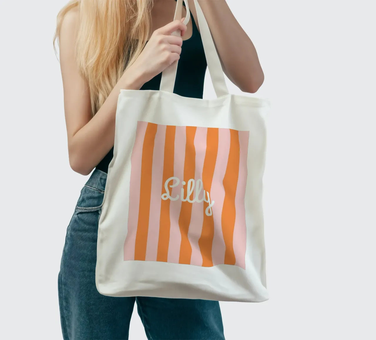 Streifen mit Name borsa in juta da Ohkimiko