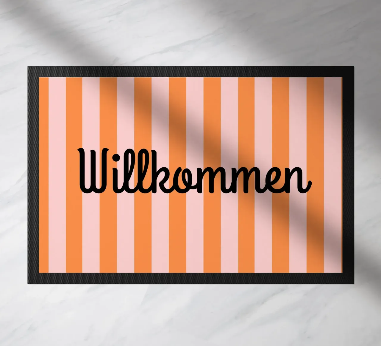 Streifen mit Name doormat by Ohkimiko