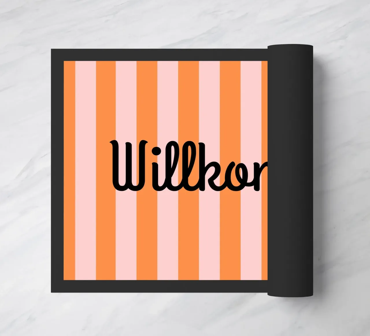 Streifen mit Name doormat by Ohkimiko