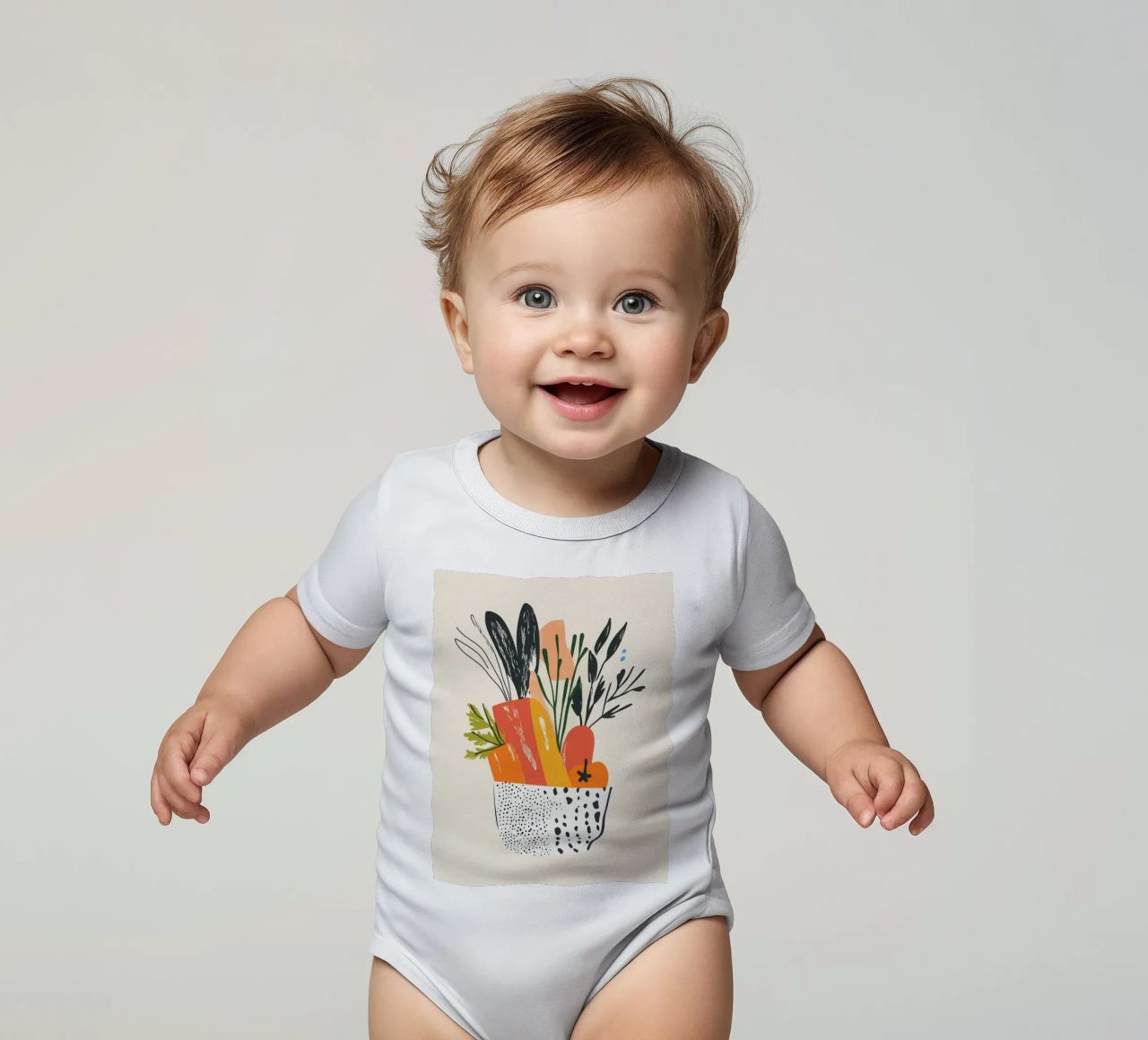 Un'esplosione di colore fresco body neonato maniche corte da Pop and Fruits - Affiches & posters