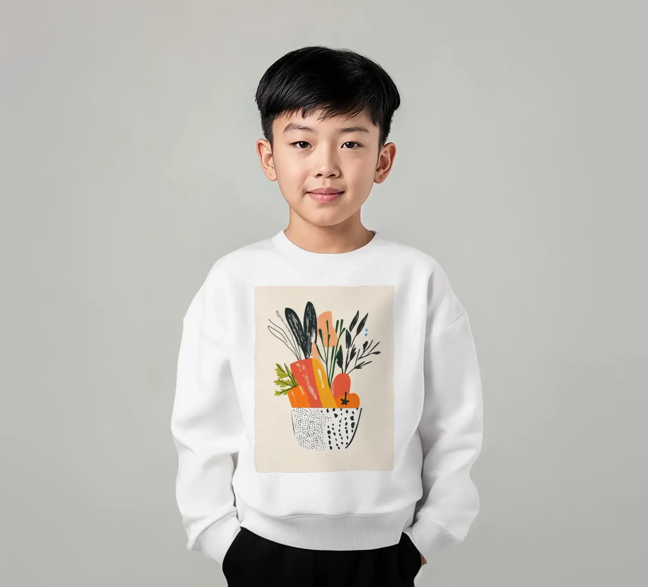 Een uitbarsting van frisse kleur kinder sweatshirt van Pop and Fruits - Affiches & posters