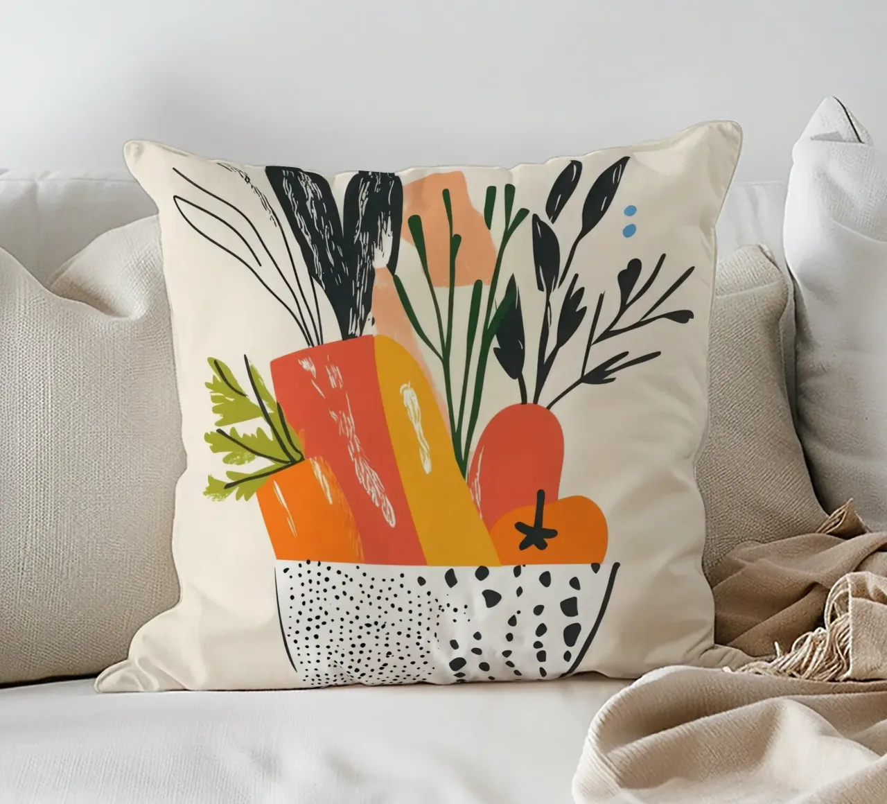 Un'esplosione di colore fresco cuscino da Pop and Fruits - Affiches & posters