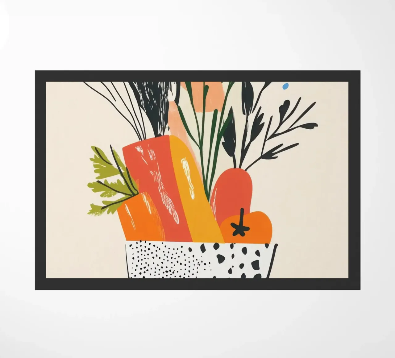 Een uitbarsting van frisse kleur deurmat van Pop and Fruits - Affiches & posters