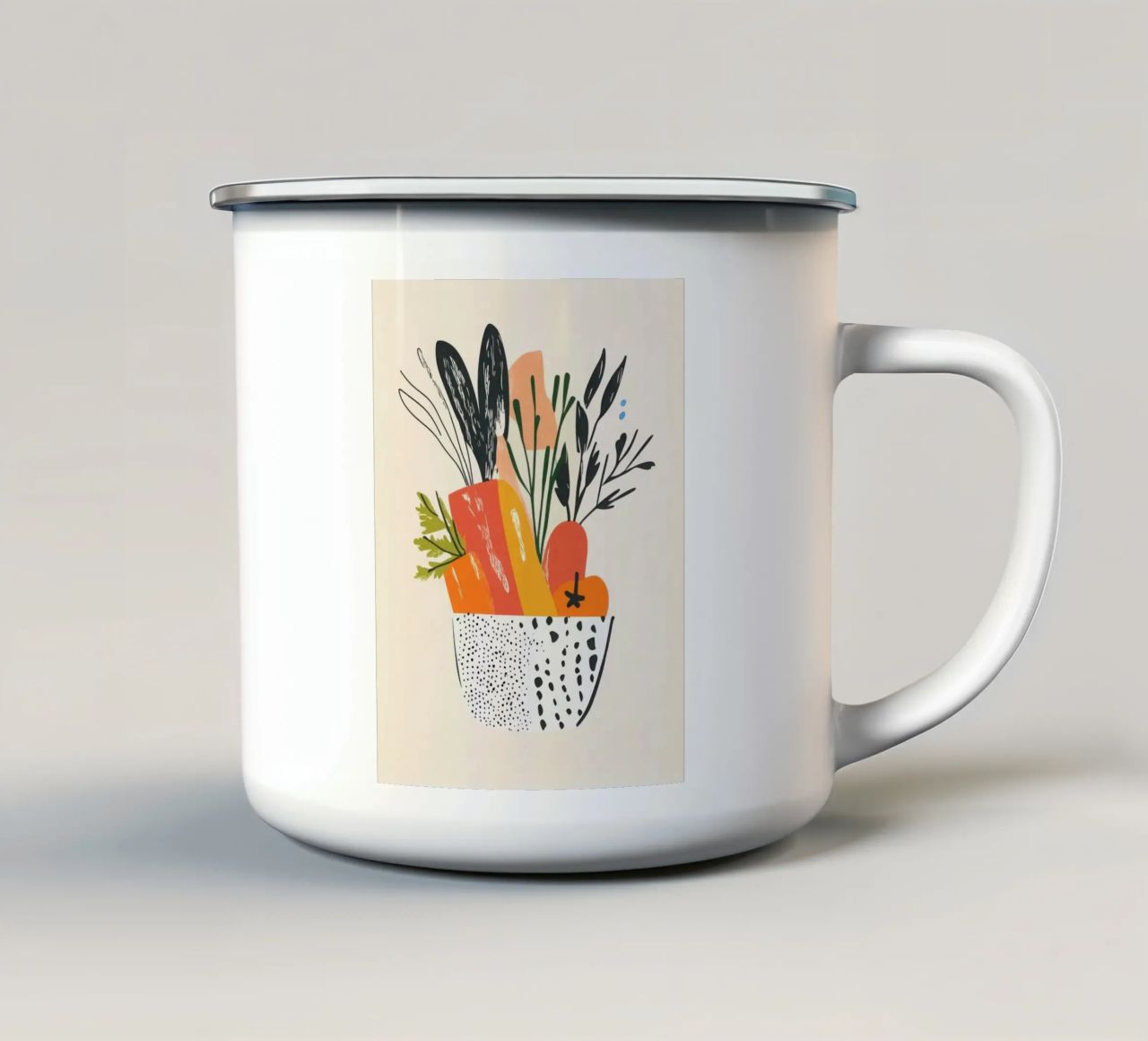 Un'esplosione di colore fresco tazza in smalto da Pop and Fruits - Affiches & posters