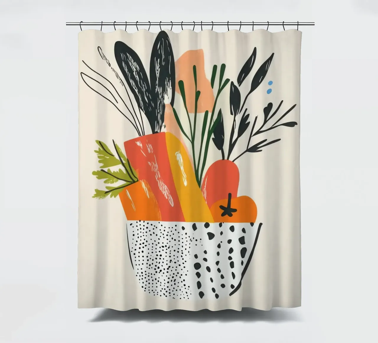 Een uitbarsting van frisse kleur douchegordijn van Pop and Fruits - Affiches & posters