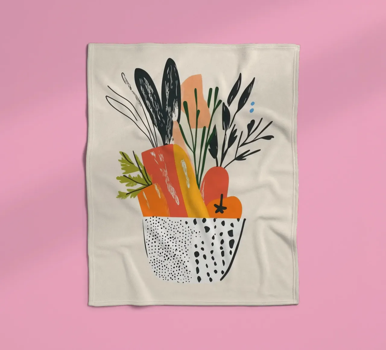 A burst of fresh colour fleece blanket by Pop and Fruits - Affiches & posters