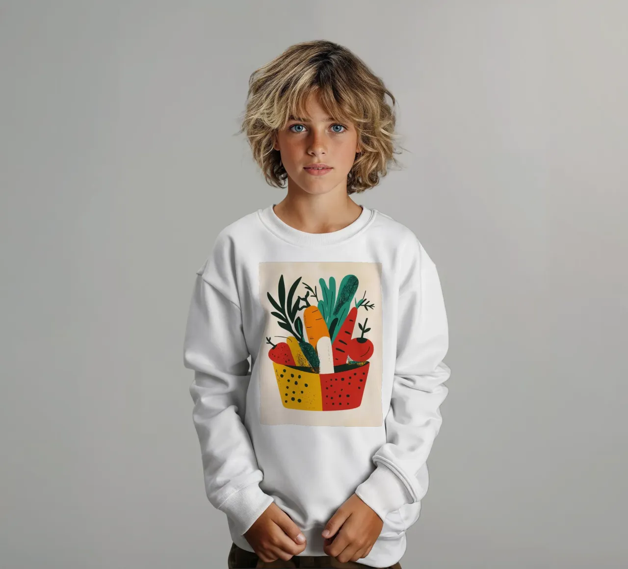 Un cestino colorato e ricco di vitamine felpa bambino da Pop and Fruits - Affiches & posters