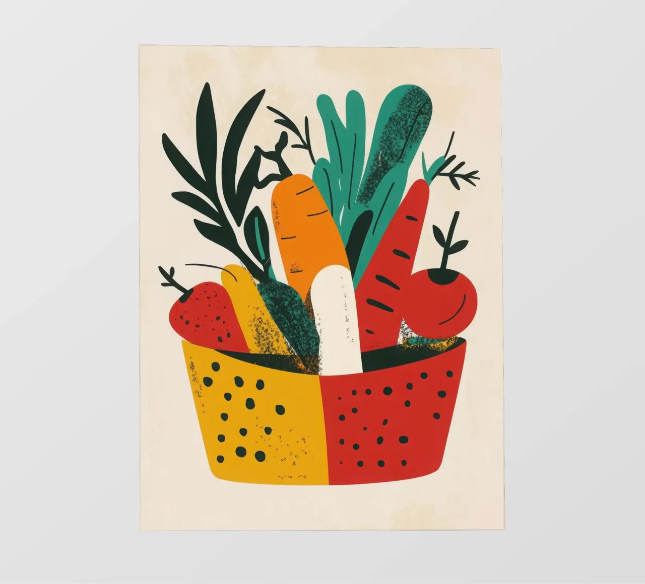 Un cestino colorato e ricco di vitamine telo in pvc da Pop and Fruits - Affiches & posters