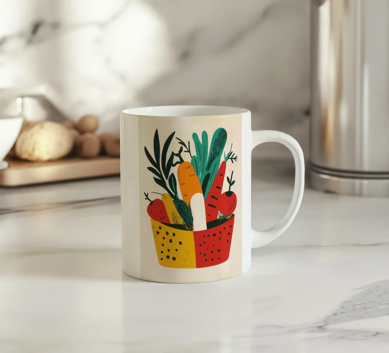 Un cestino colorato e ricco di vitamine tazza in ceramica da Pop and Fruits - Affiches & posters