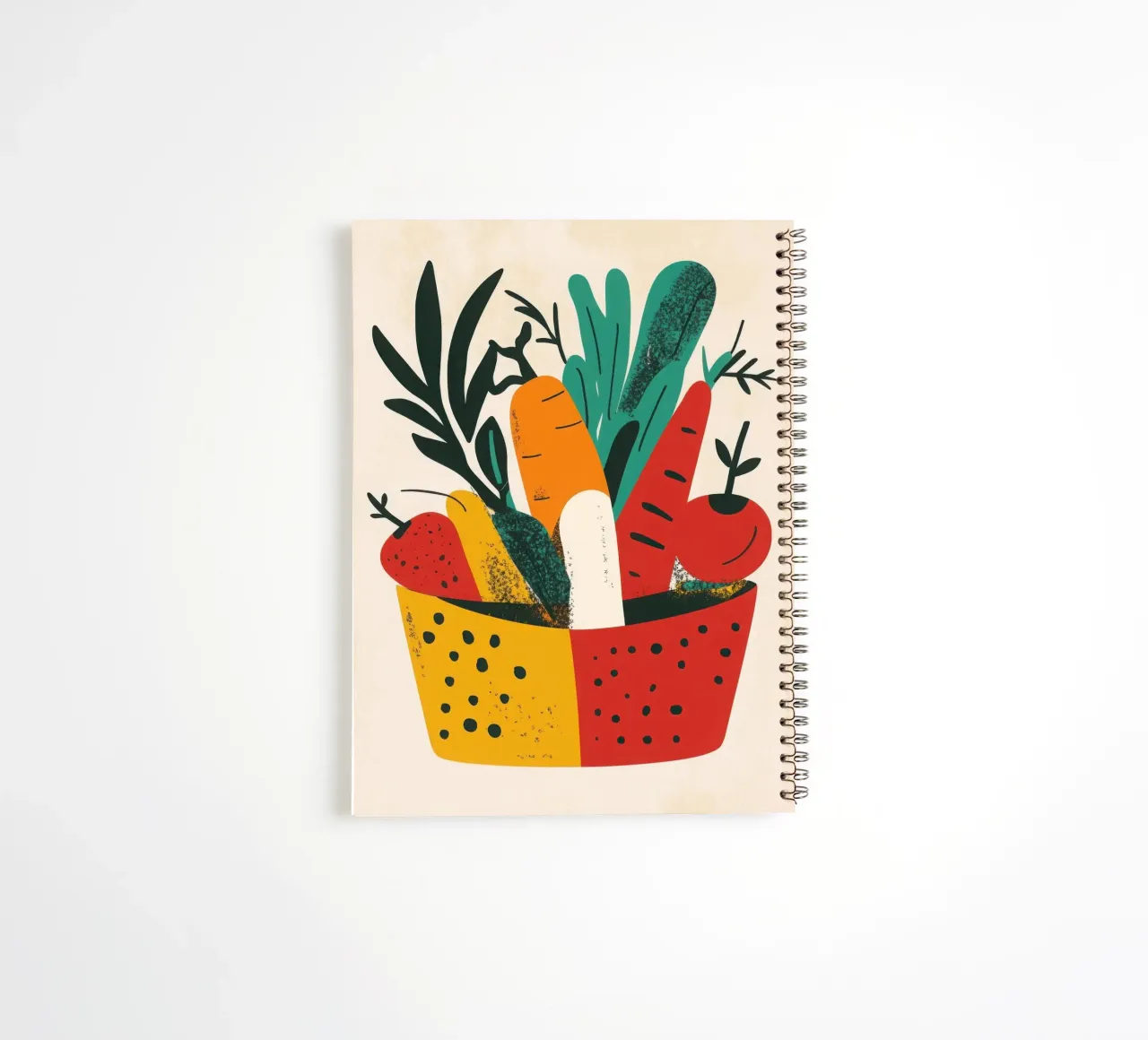 Un panier vitaminé haut en couleurs carnet à spirale de Pop and Fruits - Affiches & posters