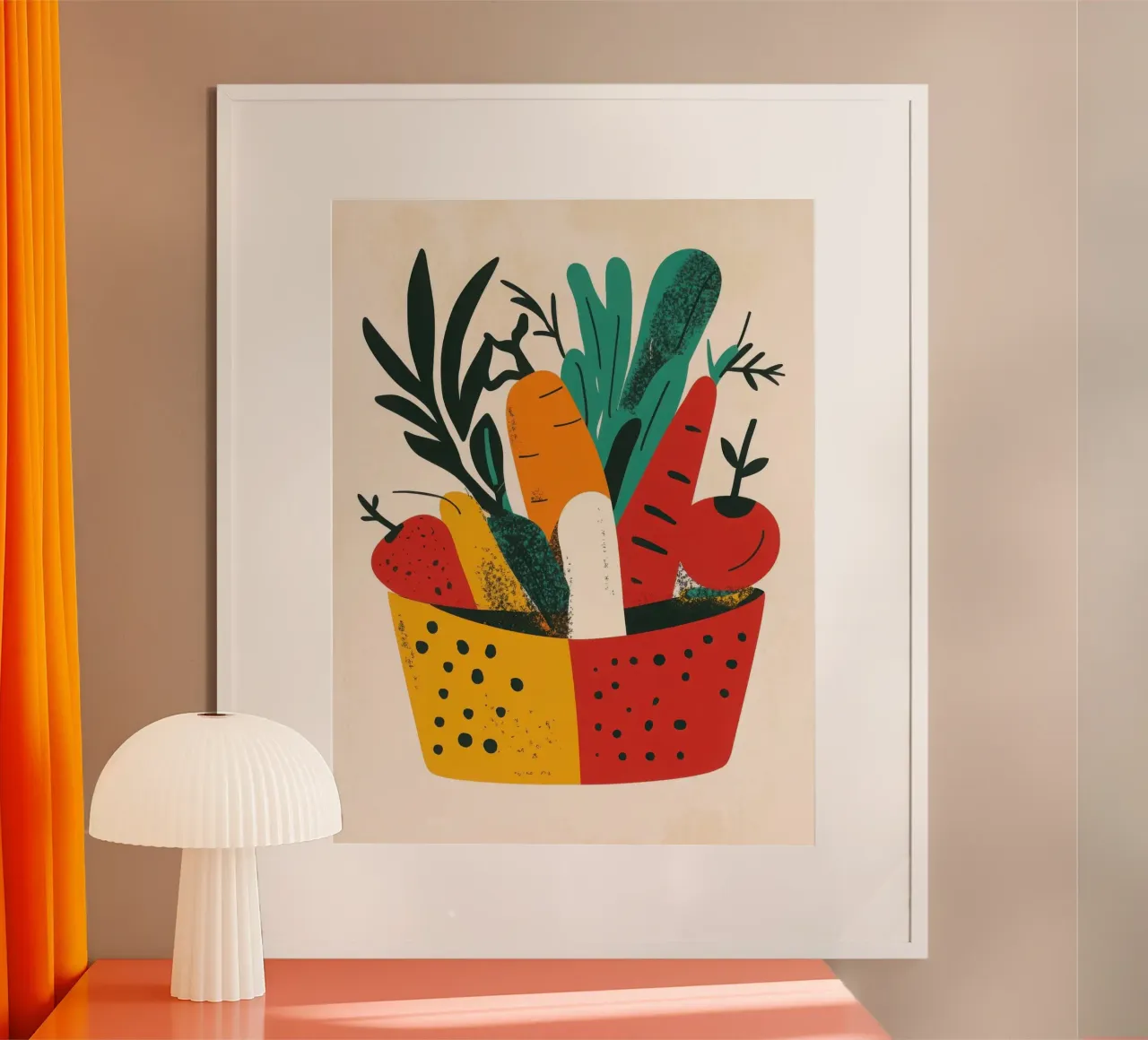 A colourful, vitamin-packed basket poster by Pop and Fruits - Affiches & posters