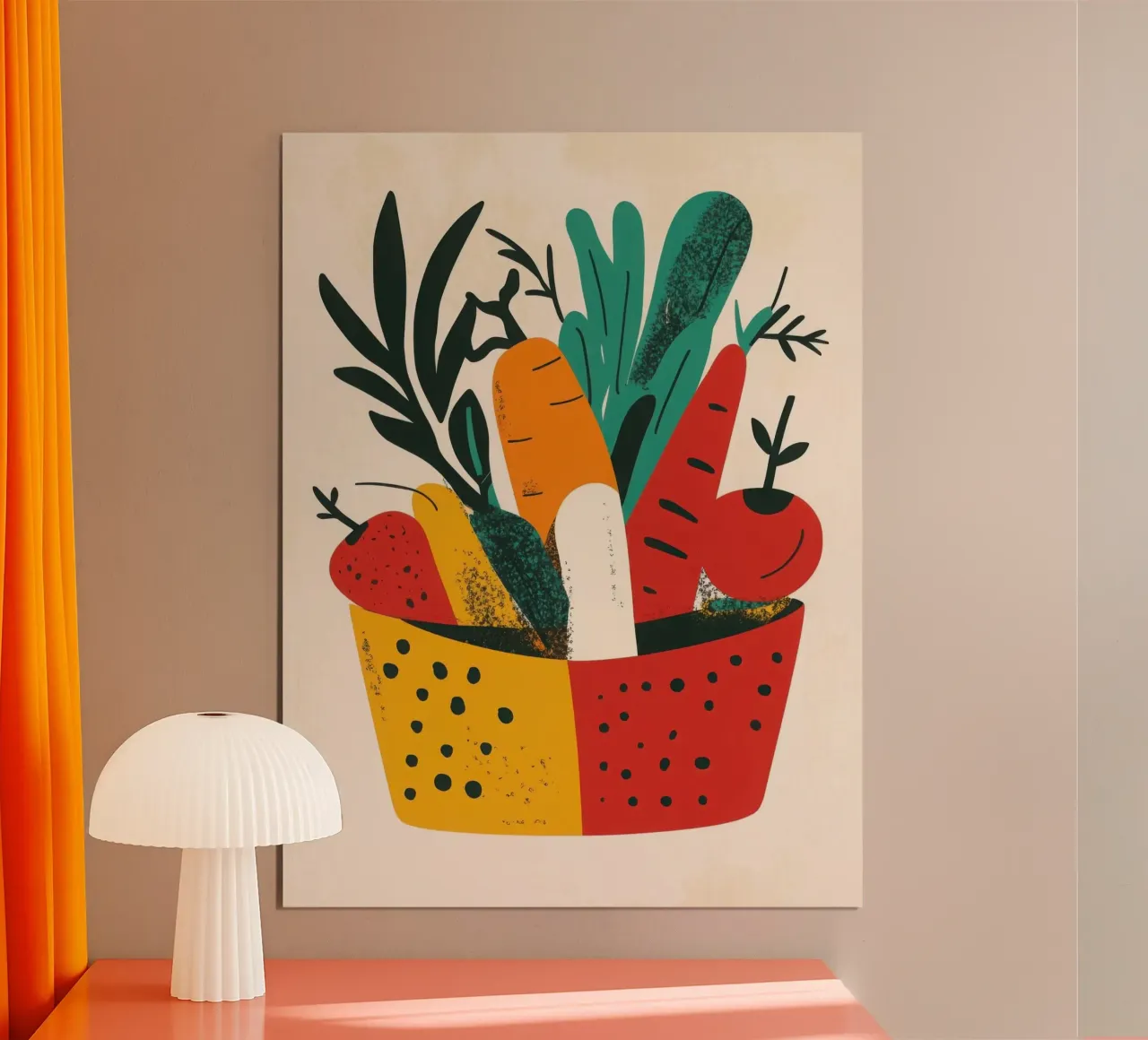 A colourful, vitamin-packed basket poster by Pop and Fruits - Affiches & posters
