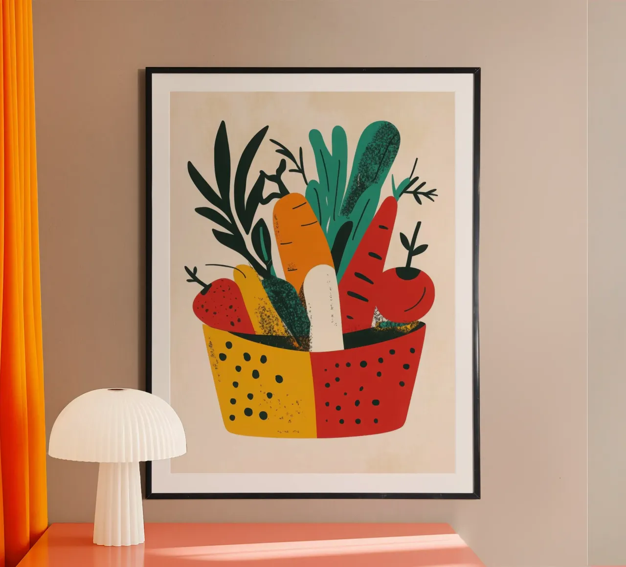 A colourful, vitamin-packed basket poster by Pop and Fruits - Affiches & posters