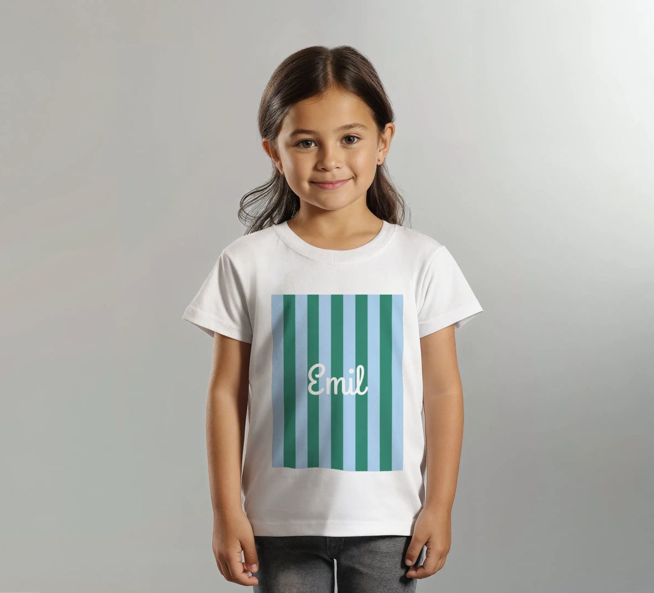 Streifen mit Name t-shirt bambini da Ohkimiko