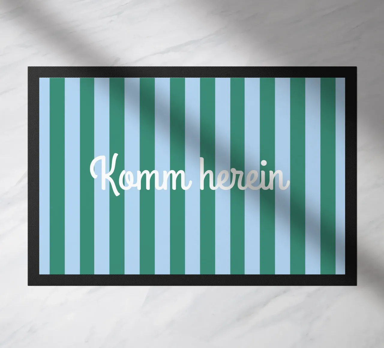 Streifen mit Name doormat by Ohkimiko