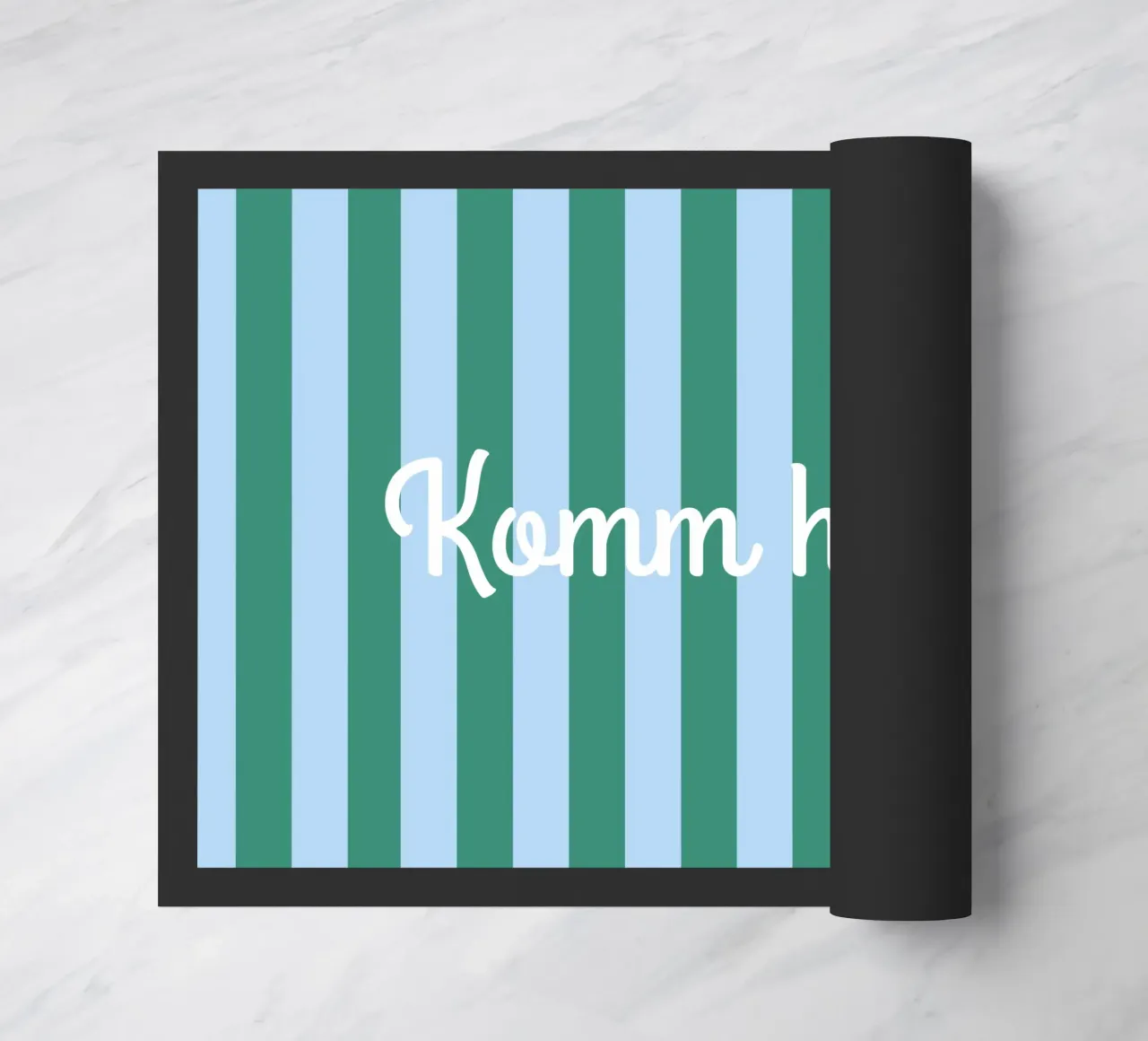 Streifen mit Name doormat by Ohkimiko