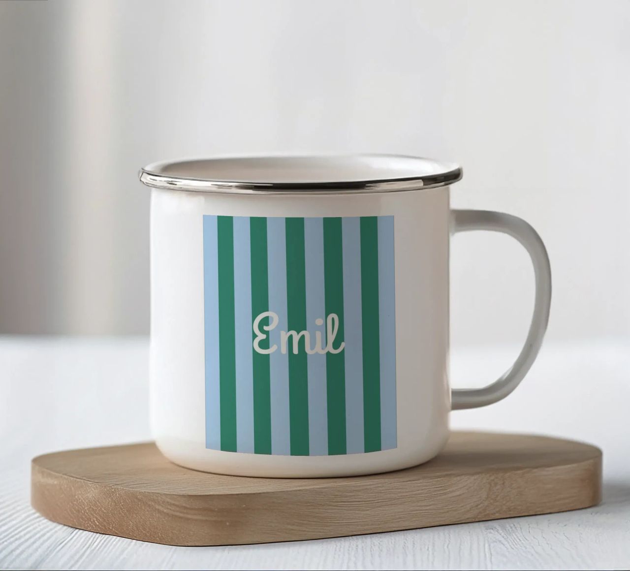 Streifen mit Name tazza in smalto da Ohkimiko