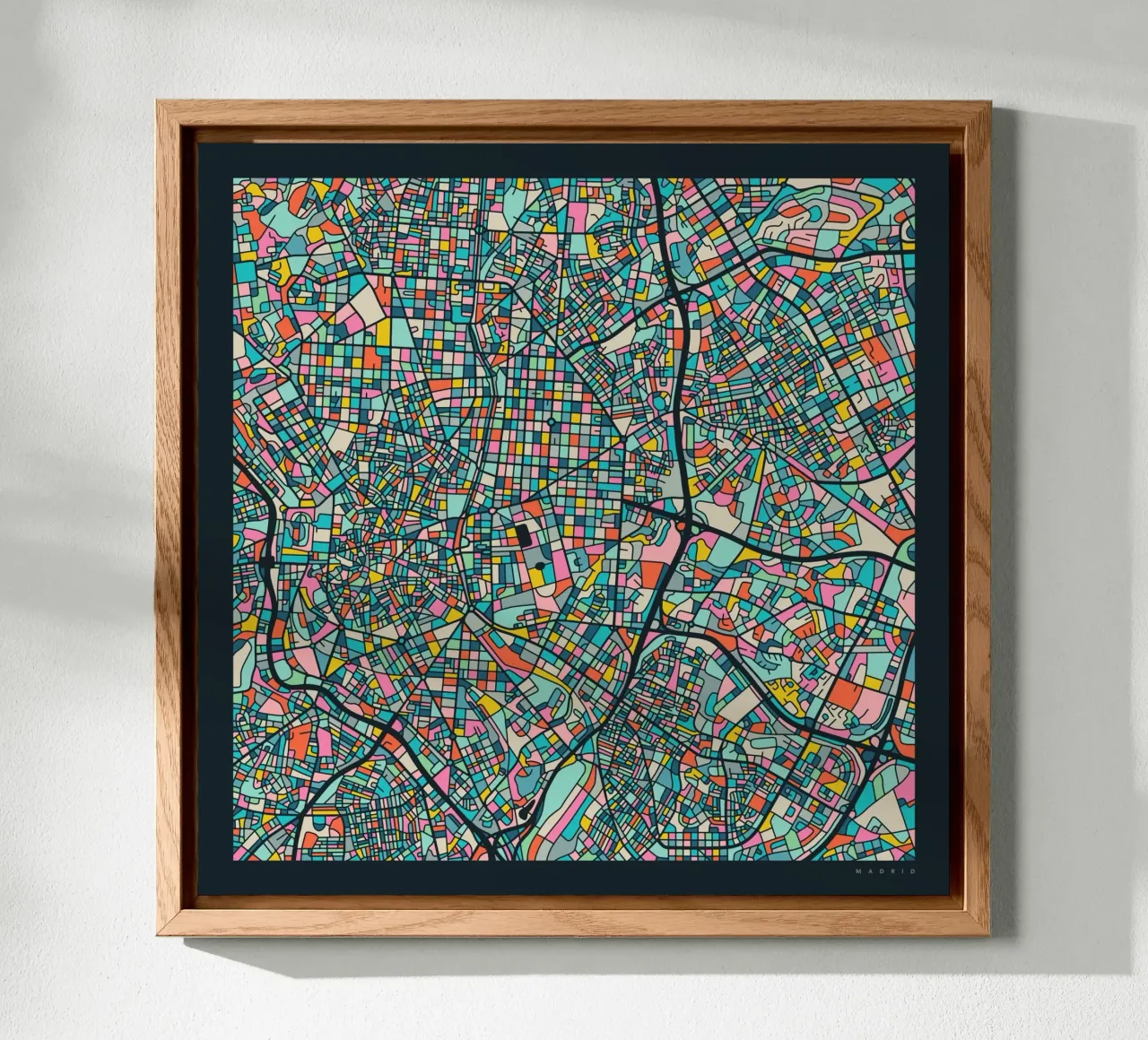 Madrid Map forex plate by Jazzberry Blue