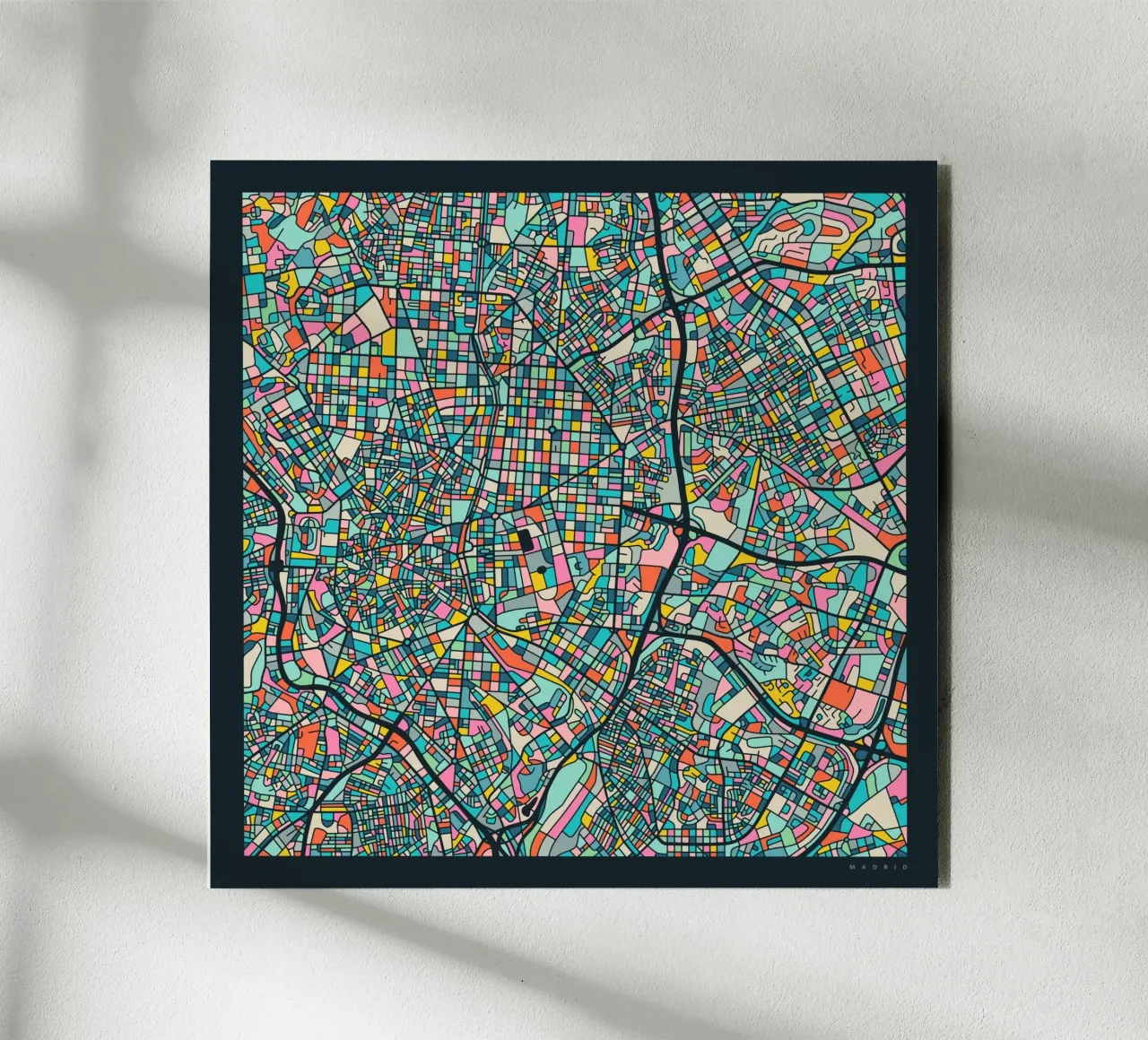 Madrid Map forex plate by Jazzberry Blue