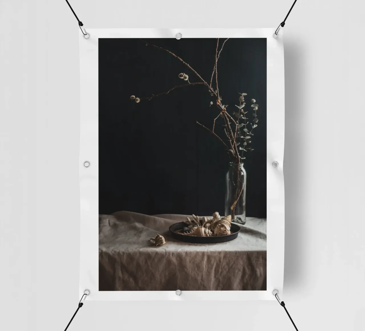 Still life with shells and branches - Natural elegance for pvc cover by Augenblicke-foto