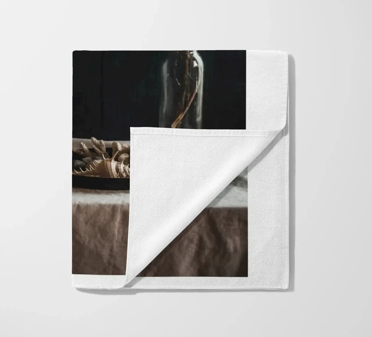 Still life with shells and branches - Natural elegance for beach towel by Augenblicke-foto
