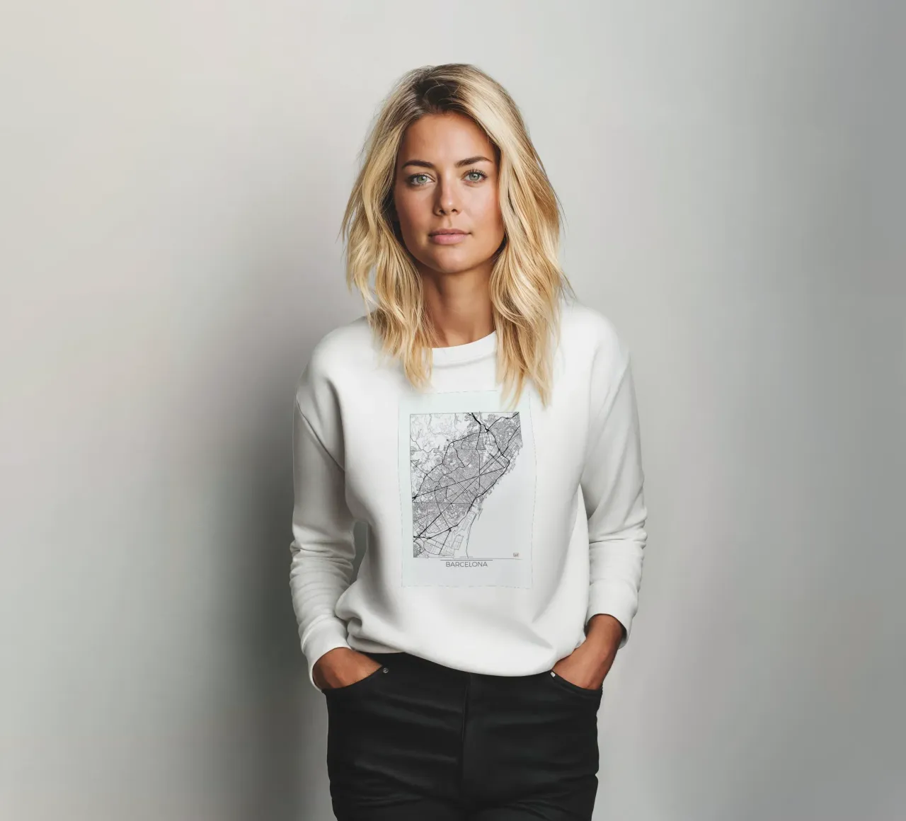 Barcelona Minimal Sweatshirt von Hubert Roguski