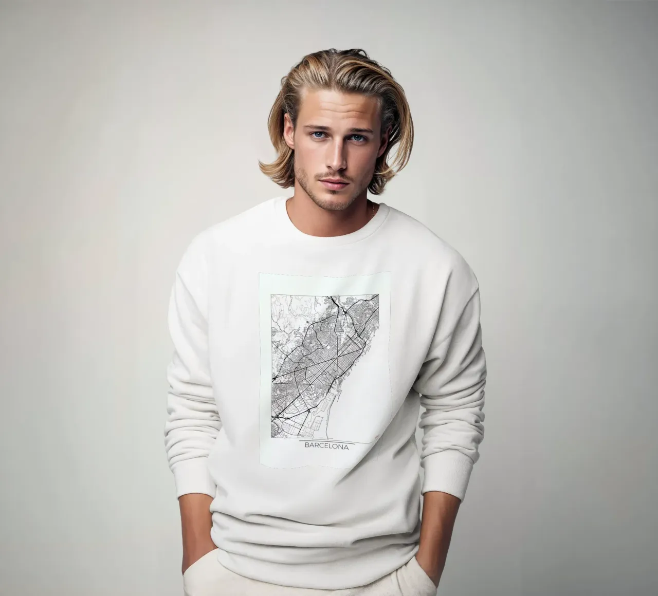 Barcelona Minimal felpa da Hubert Roguski