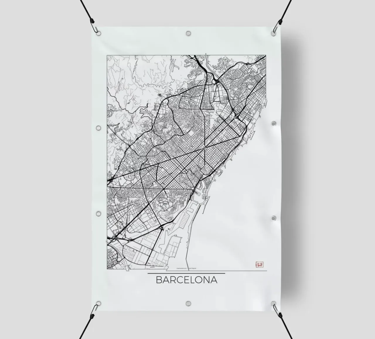 Barcelona Minimal telo in pvc da Hubert Roguski