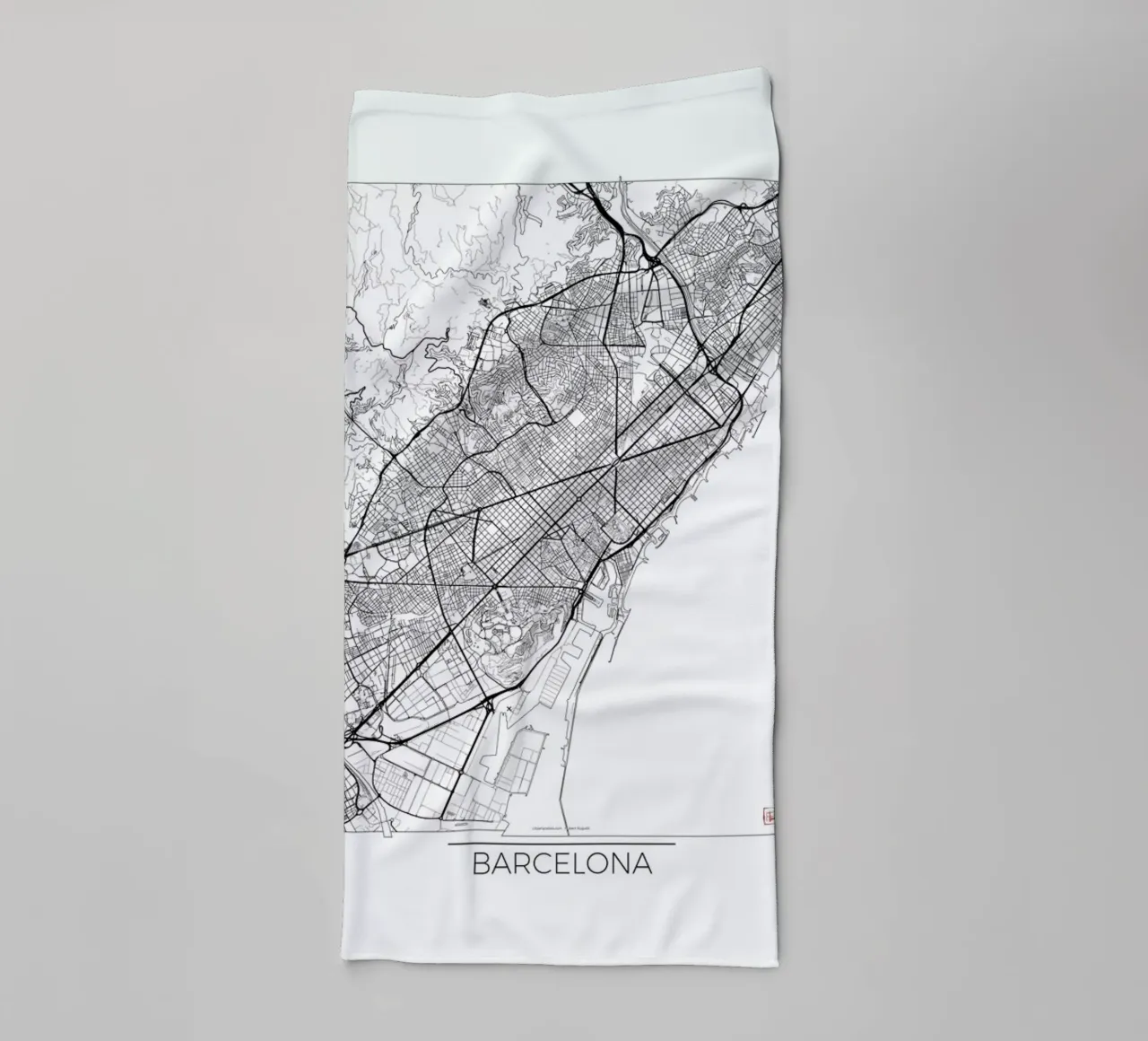 Barcelona Minimal asciugamano da bagno da Hubert Roguski