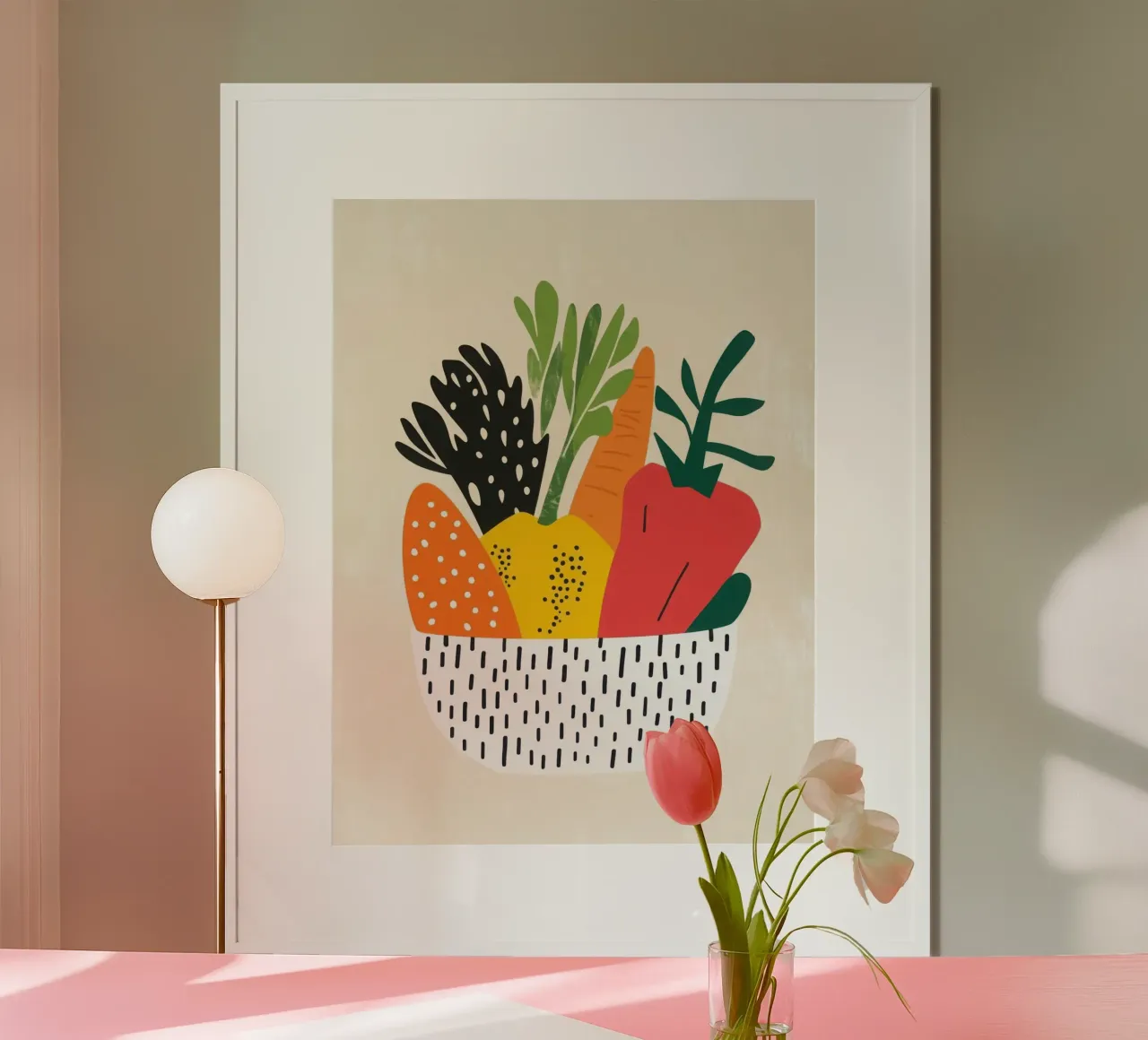 Sfumature di armonia vegetale poster con telaio in alluminio da Pop and Fruits - Affiches & posters