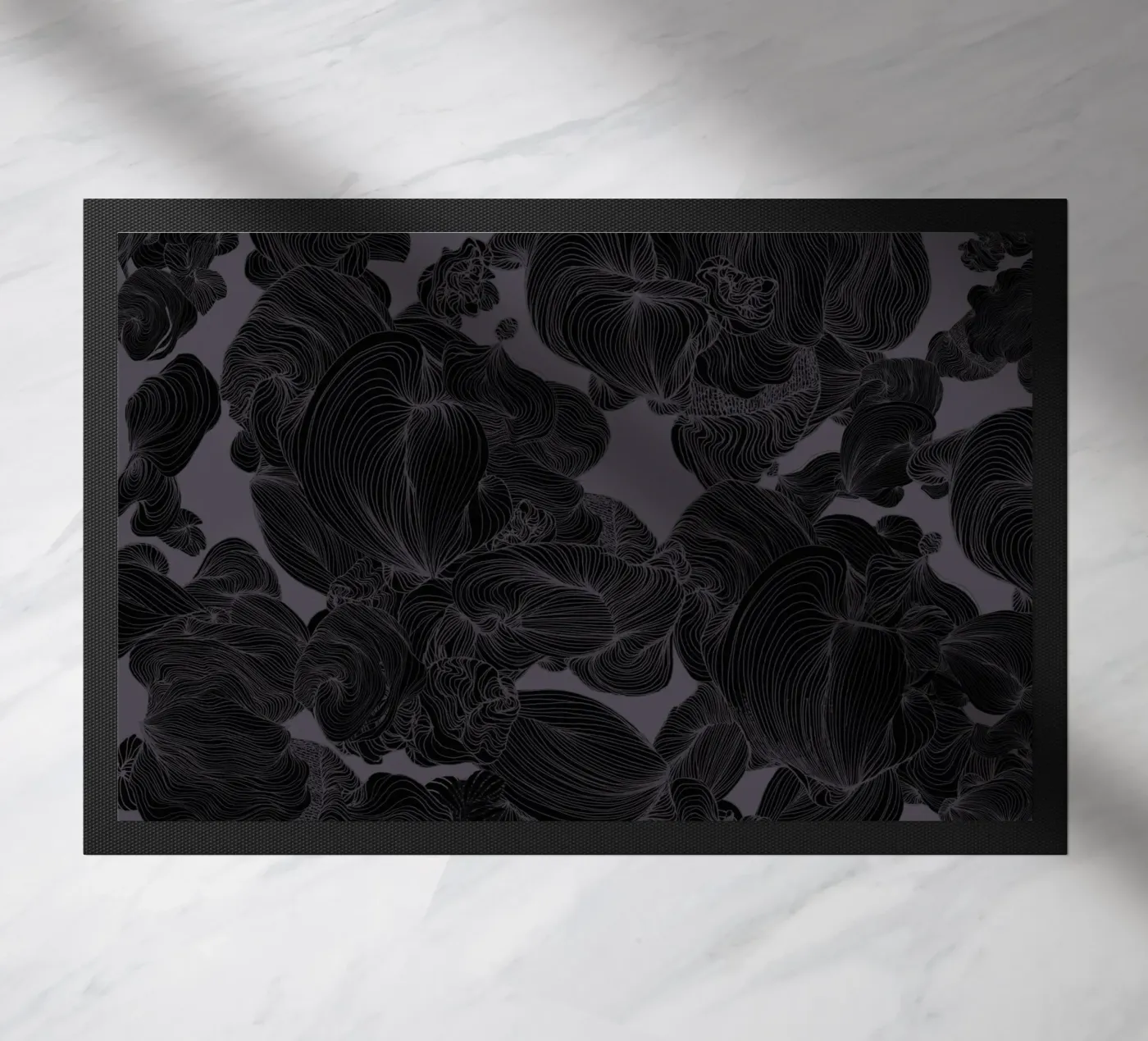 black orchid doormat by Giulio Iurissevich