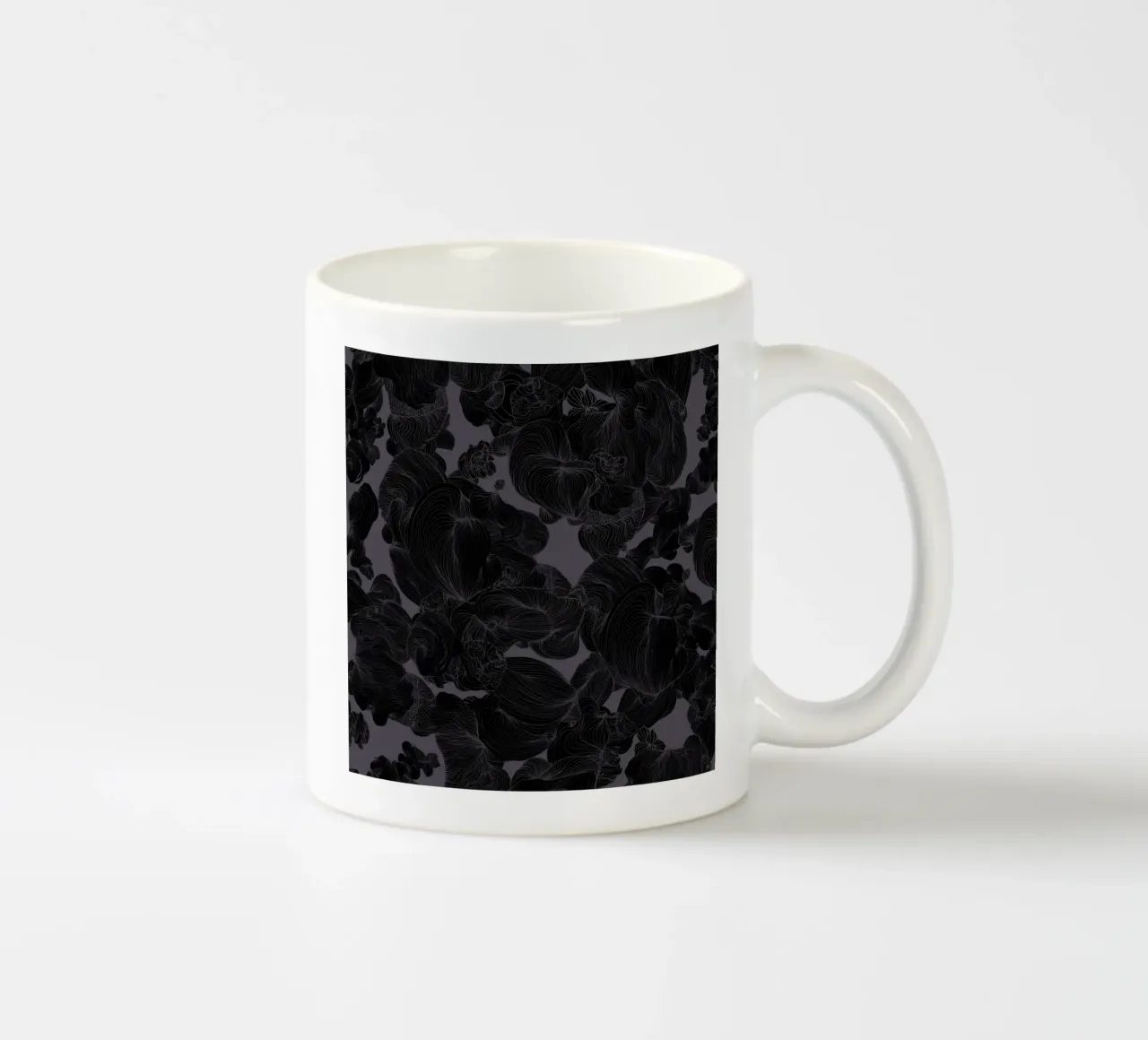 orchidea nera tazza in ceramica da Giulio Iurissevich