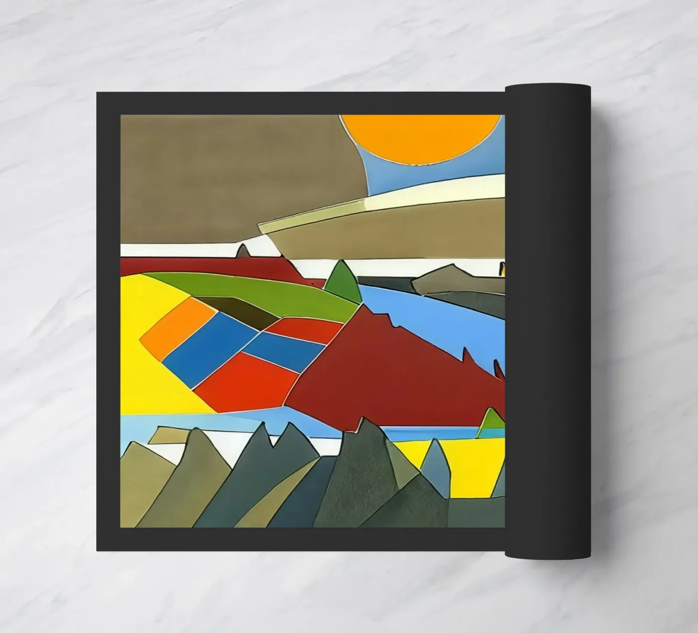 Excursion_landscape_2 doormat by Abstract Art by LK