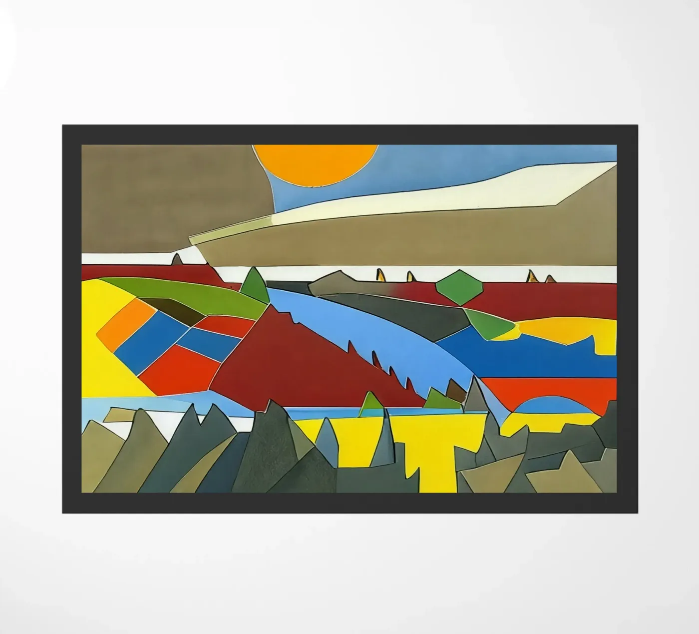 Excursion_landscape_2 doormat by Abstract Art by LK