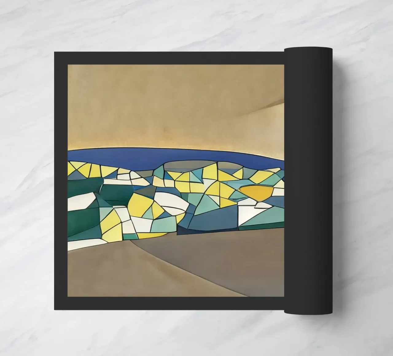 Excursion_landscape_3 doormat by Abstract Art by LK