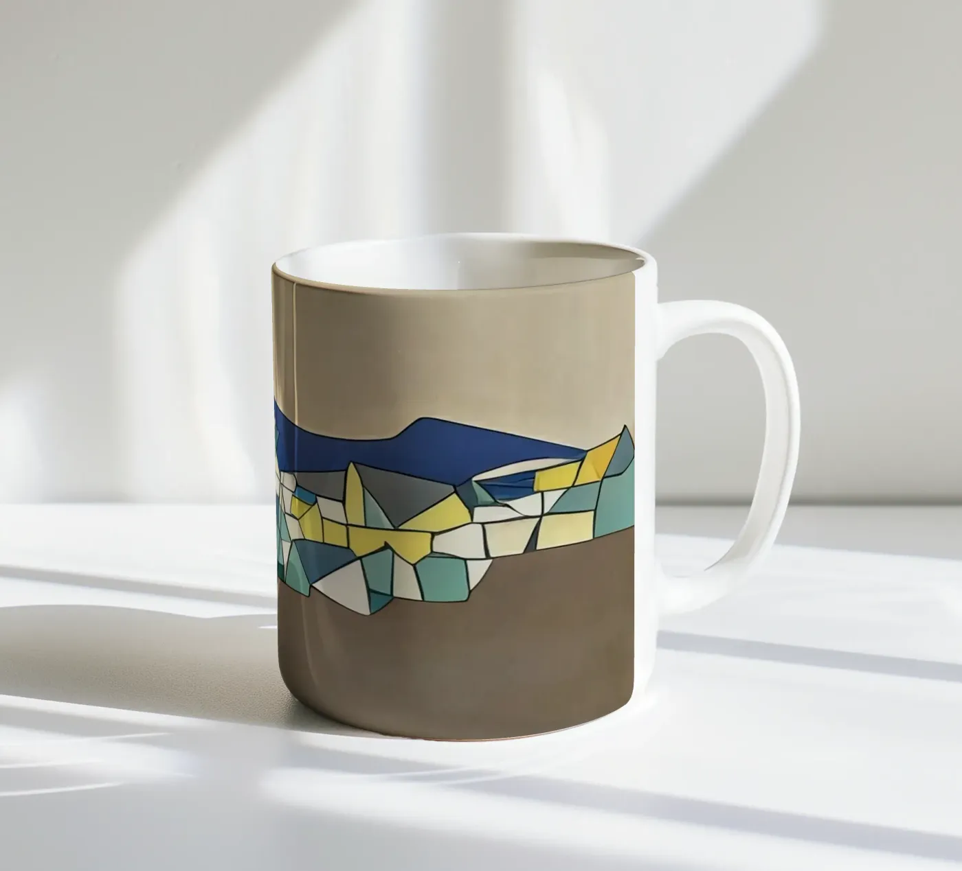 Excursion_landscape_3 ceramic mug by Abstract Art by LK