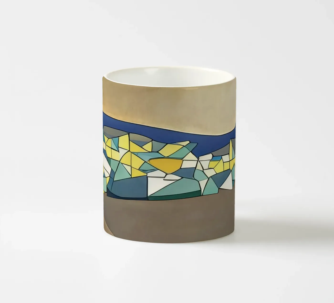 Excursion_landscape_3 ceramic mug by Abstract Art by LK