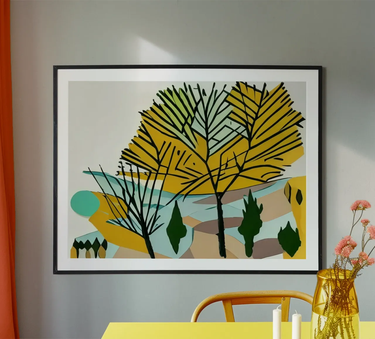 Excursie_landschap_4 poster van Abstract Art by LK