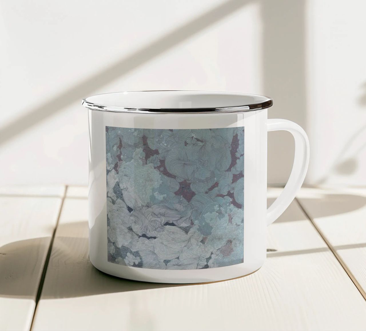 nuvole tazza in smalto da Giulio Iurissevich