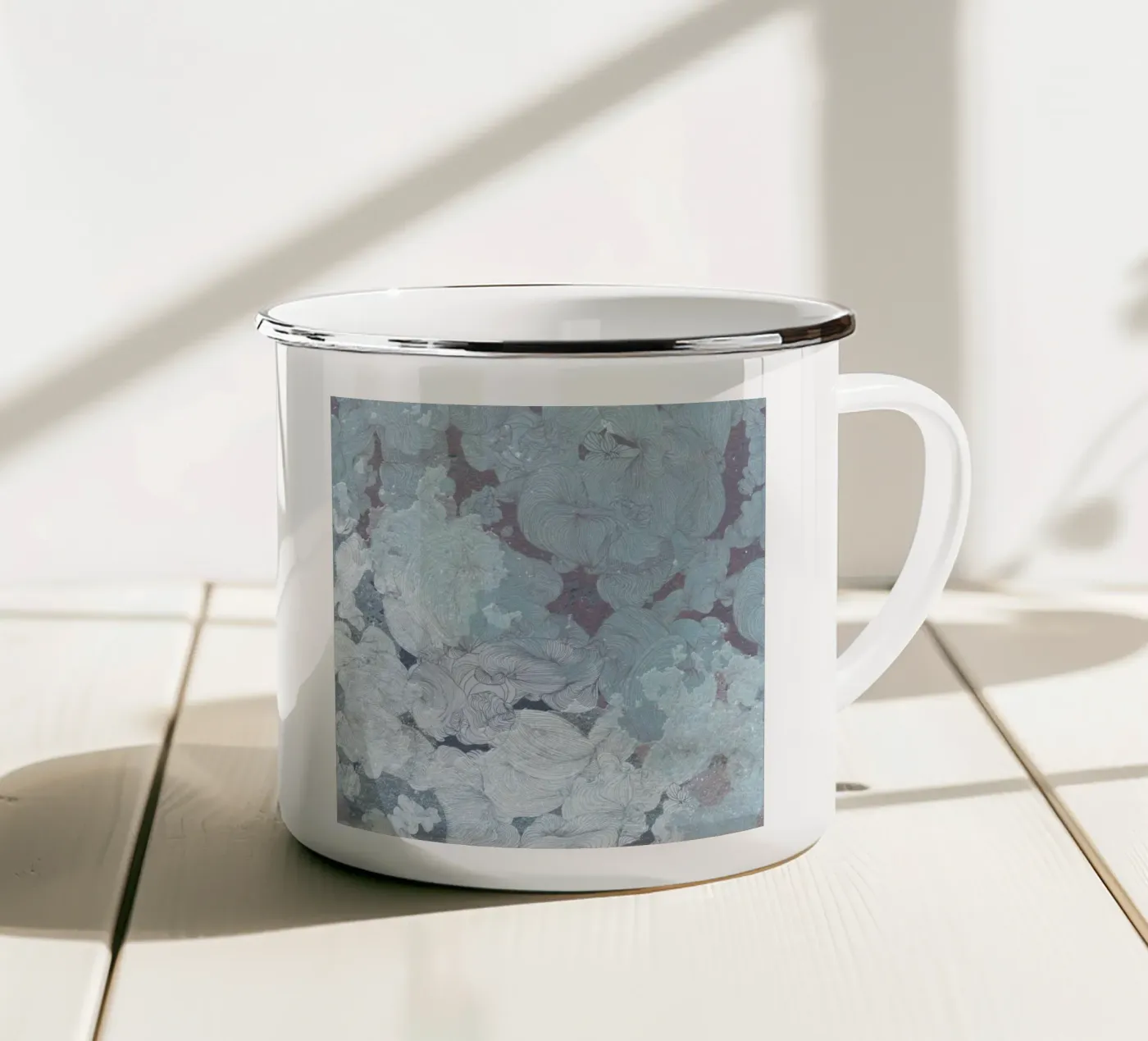 clouds enamel mug by Giulio Iurissevich