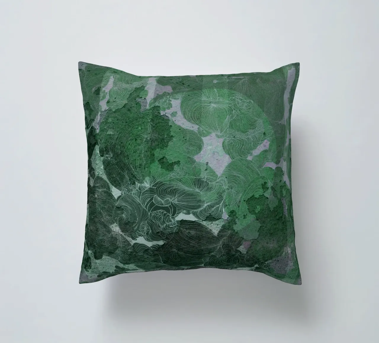 green decorative cushion by Giulio Iurissevich