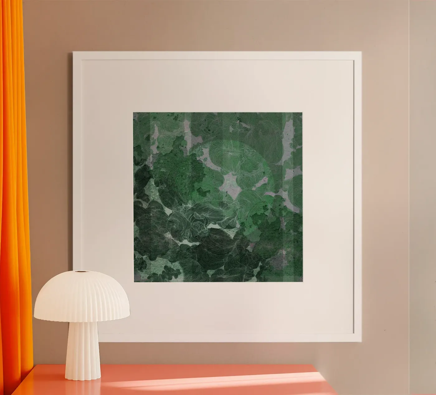 green poster van Giulio Iurissevich