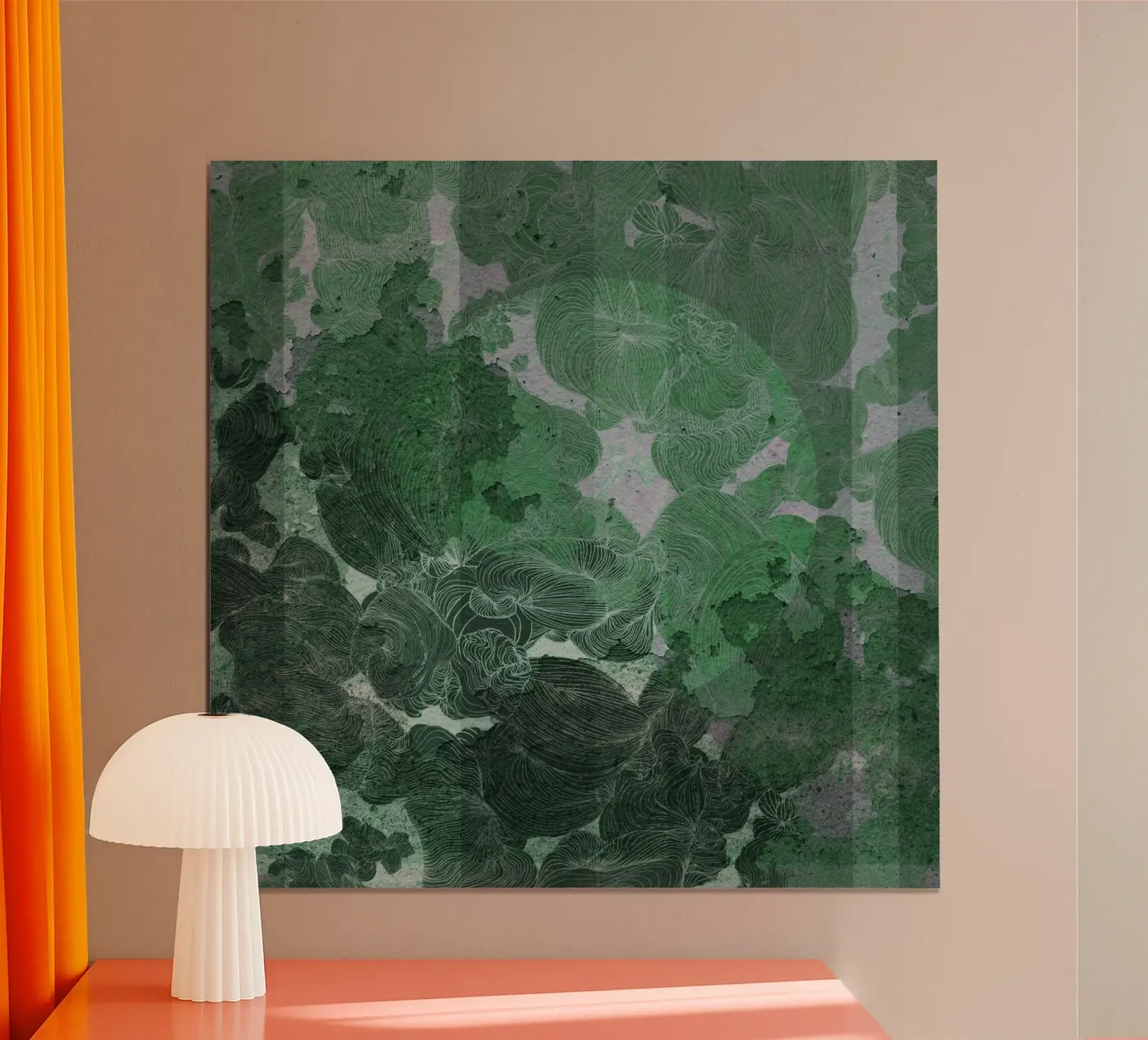 green poster van Giulio Iurissevich
