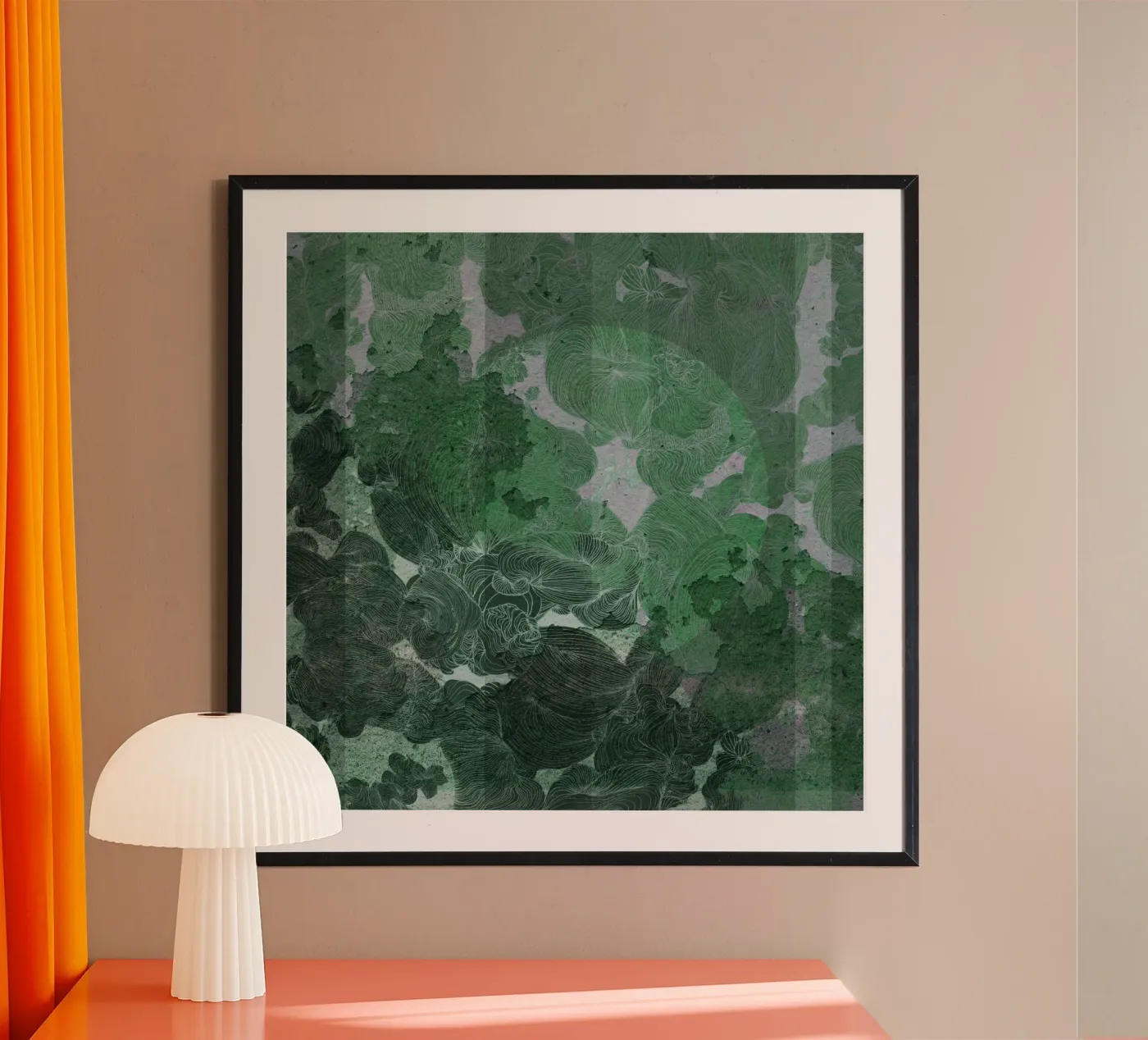 green poster van Giulio Iurissevich