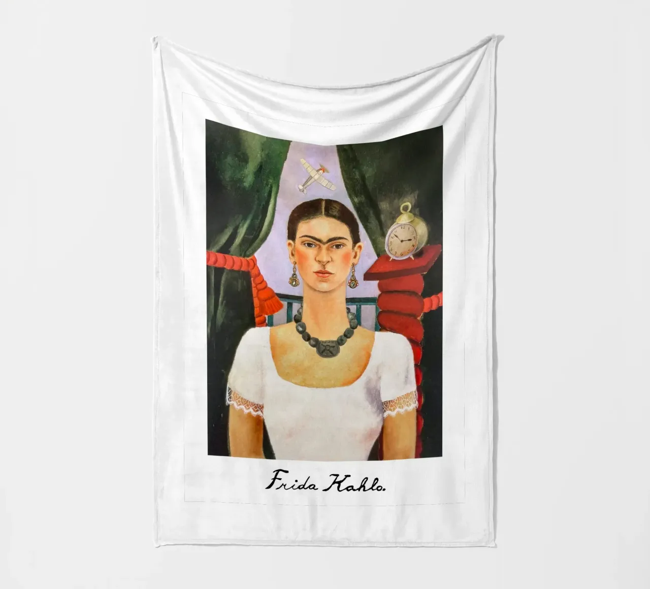 Frida, il tempo vola coperta in pile da Carinaprint