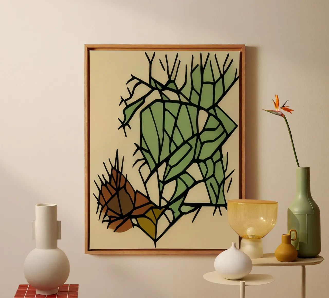 Natura_Piante_2 tela con Cornice a cassetta da Abstract Art by LK