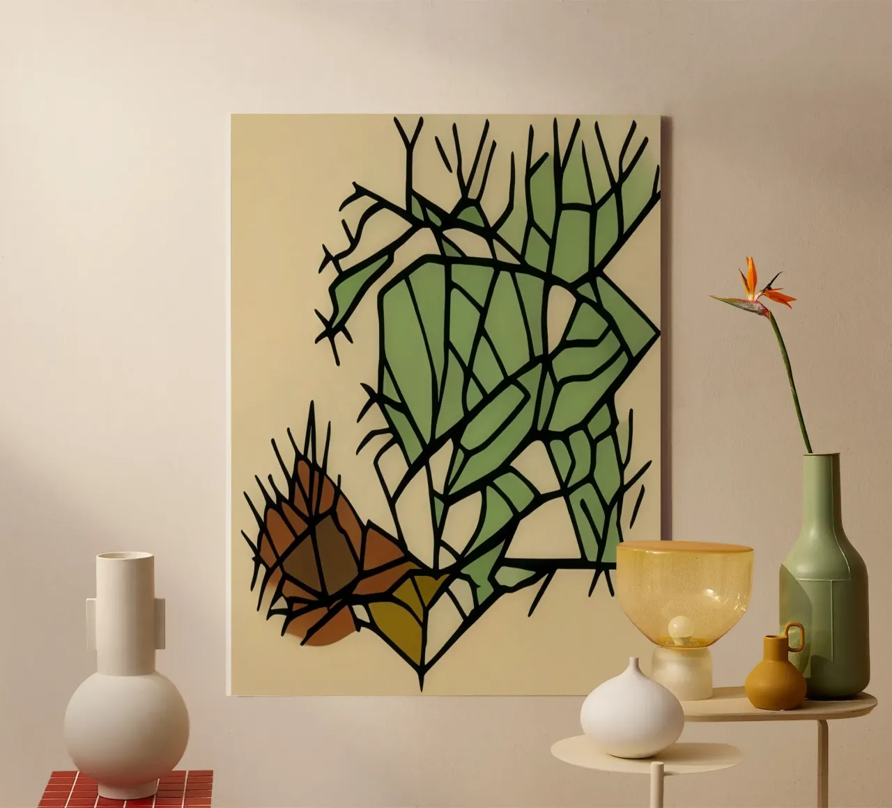 Natura_Piante_2 tela con Cornice a cassetta da Abstract Art by LK