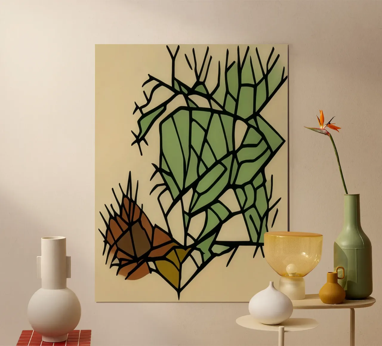 Natura_Piante_2 poster con telaio in alluminio da Abstract Art by LK