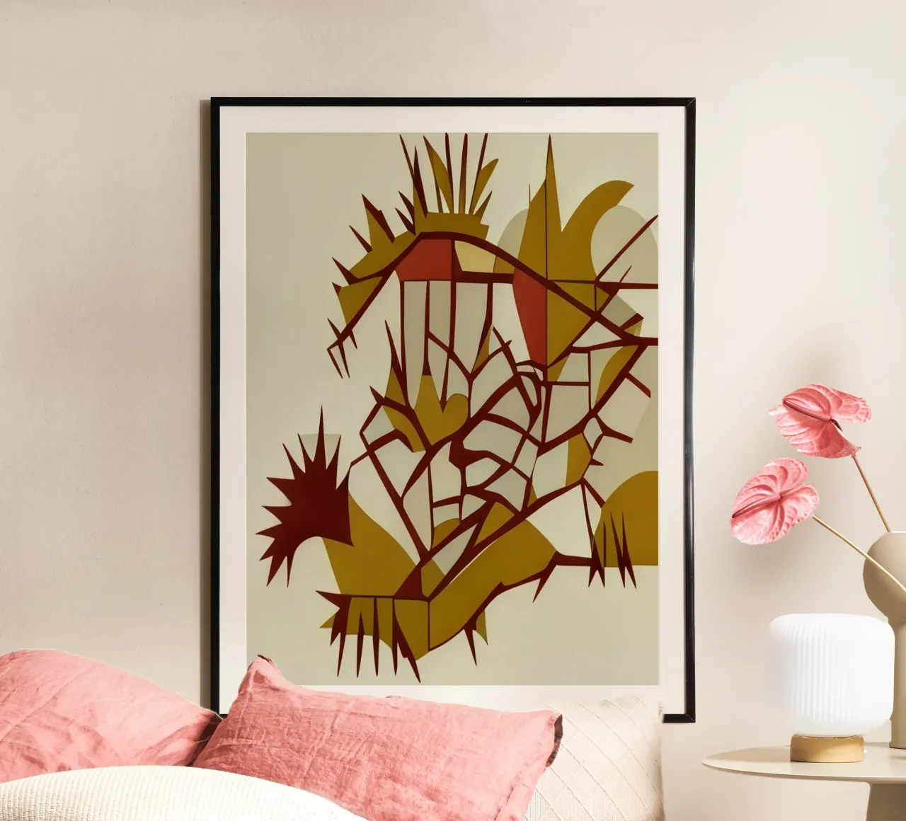 Natura_Piante_3 poster con telaio in alluminio da Abstract Art by LK