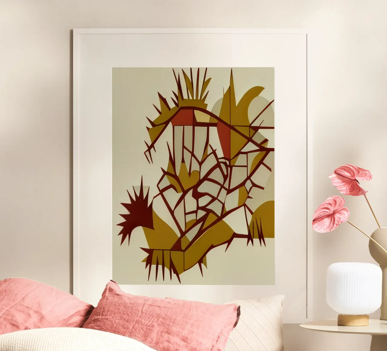 Natura_Piante_3 poster con telaio in alluminio da Abstract Art by LK